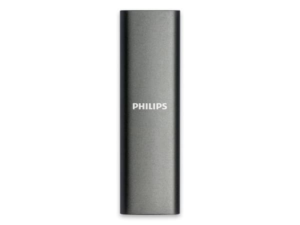 Philips FM02SS030P/00, 2 TB, USB Type-C, 3.2 Gen 1 (3.1 Gen 1), 550 MB/s, Grå