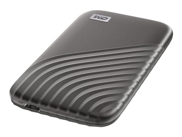 WD My Passport SSD WDBAGF0040BGY - SSD - krypterat - 4 TB - extern (portabel) - USB 3.2 Gen 2 (USB-C kontakt) - 256 bitars AES - grå