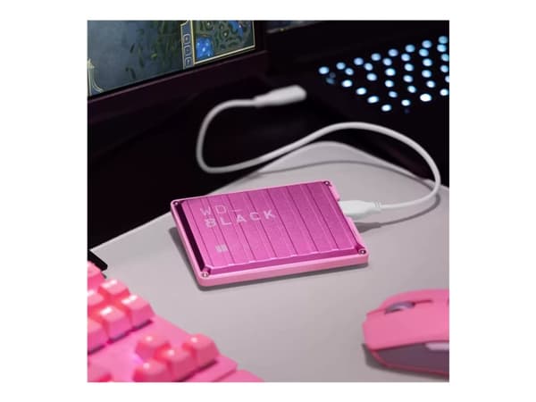 WD_BLACK P10 Game Drive WDBA2W0020BPK - Harddisk - 2 TB - ekstern (bærbar) - 2.5" - USB 3.2 Gen 1 - rosa