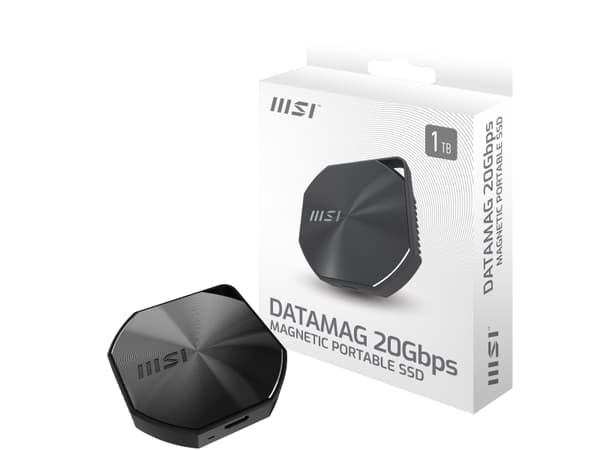 MSI DATAMAG 20GBPS 2TB, 2 TB, USB Type-C, USB 3.2 Gen 2x2, 1600 MB/s, musta