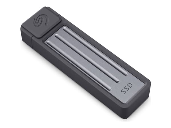 Seagate STMX1000400 - SSD - 1 TB - ultra-compact - ekstern (bærbar) - USB 3.2 Gen 2 (USB-C kontakt) - mørk grå - med Seagate Rescue Data Recovery