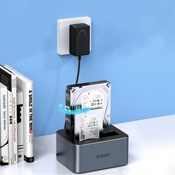Orico 4-Diskdockningsstation 2.5"/3.5" SATA HDD/SSD