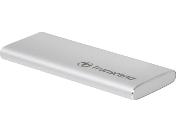 Transcend ESD260C, 1 TB, USB Type-C, 3.2 Gen 2 (3.1 Gen 2), Lösenordsskydd, Silver