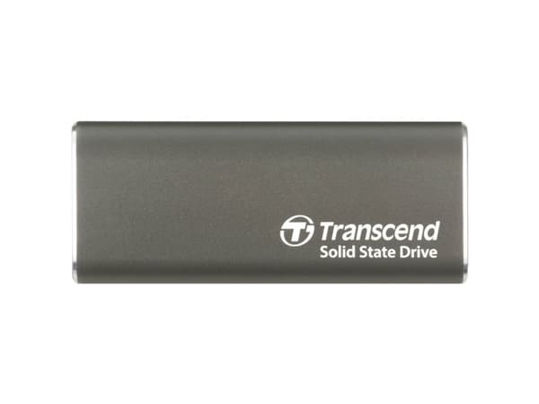 Transcend ESD265C - SSD - 500 GB - ekstern (bærbar) (USB-C kontakt) - 256-bit AES - jerngrå