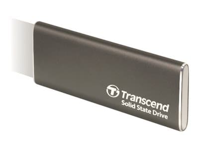 Transcend ESD265C - SSD - 500 GB - ekstern (bærbar) (USB-C kontakt) - 256-bit AES - jerngrå