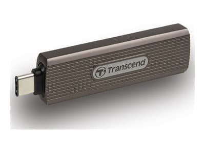 Transcend ESD330C - SSD - kryptert - 2 TB - ekstern (bærbar) - USB (USB-C kontakt) - 256-bit AES - mørk gråbrun