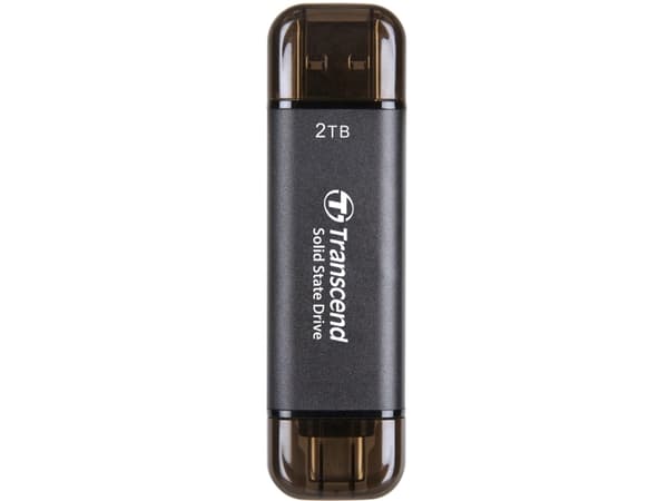 Transcend ESD310C - SSD - 2 TB - extern (portabel) - USB 3.2 Gen 2x1 (USB-C kontakt) - svart