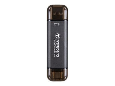 Transcend ESD310C - SSD - 2 TB - extern (portabel) - USB 3.2 Gen 2x1 (USB-C kontakt) - svart