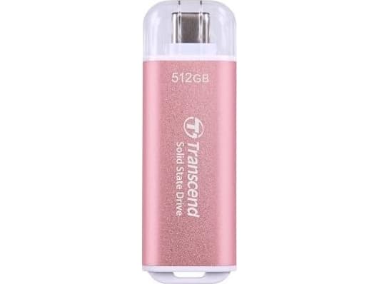 Transcend ESD300, 512 GB, USB Type-C, 3.2 Gen 2 (3.1 Gen 2), 1050 MB/s, 10 Gbit/s, Rosa