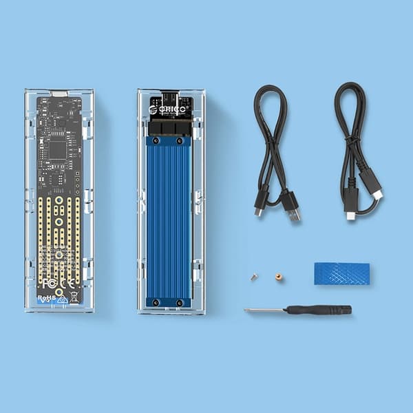 Orico Diskenhet M.2 NVME till USB-C 10Gb/s TCM2-C3 - Blå