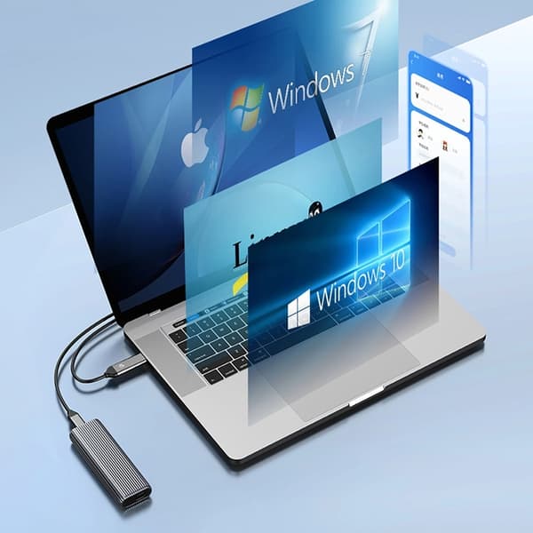 Orico Diskenhet M.2 NVME USB-C 3.2 AM2C3-G2 - Grå