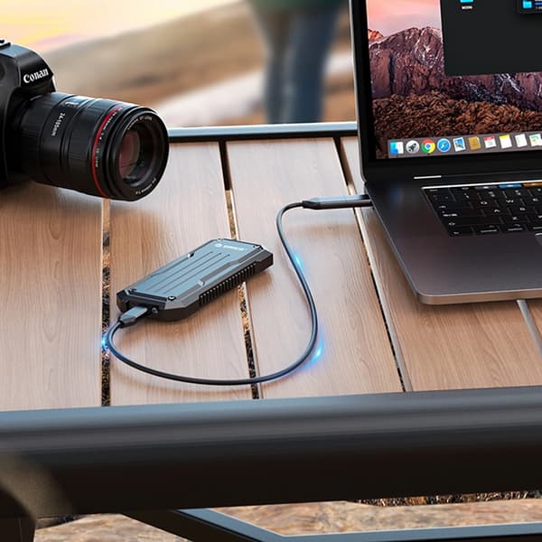 Orico Disk Caddy M.2 NVMe/SATA SSD USB-C 3.2 - Grå