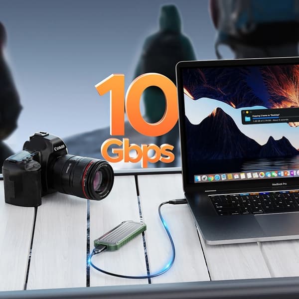 Orico Diskfack M.2 NVMe/SATA SSD USB-C 3.2 - Grön
