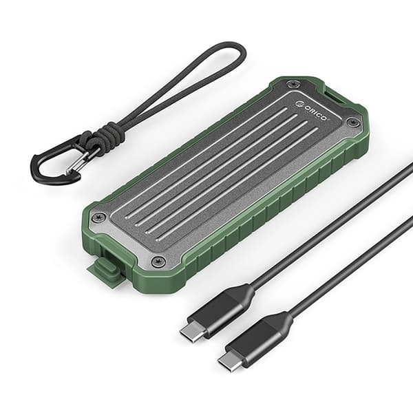 Orico Diskfack M.2 NVMe/SATA SSD USB-C 3.2 - Grön