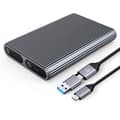 Miniatyrbild 1 av 2: Orico Diskenhet 2xM.2 SATA, NVME USB-C 3.2 6Gbps/10Gbps - Grå