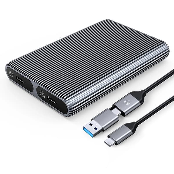 Orico Diskenhet 2xM.2 SATA, NVME USB-C 3.2 6Gbps/10Gbps - Grå