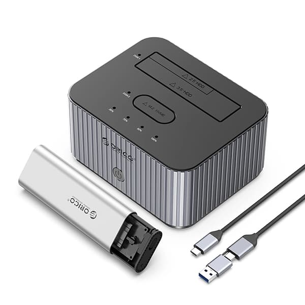 Orico Diskdockningsstation M.2 NVME 2.5"/3.5 HDD/2.5"