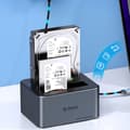 Miniatyrbild 3 av 3: Orico 4-Diskdockningsstation 2.5"/3.5" SATA HDD/SSD