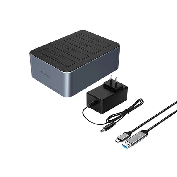 Orico 4-Diskdockningsstation 2.5"/3.5" SATA HDD/SSD