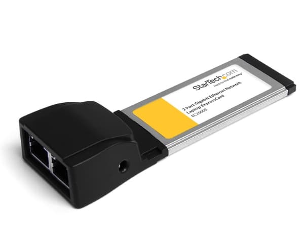 StarTech.com Dual Port ExpressCard Gigabit Laptop Ethernet NIC Network Adapter Card - Nätverksadapter - ExpressCard - Gigabit Ethernet x 2