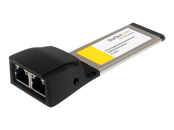 StarTech.com Dual Port ExpressCard Gigabit Laptop Ethernet NIC Network Adapter Card - Nätverksadapter - ExpressCard - Gigabit Ethernet x 2