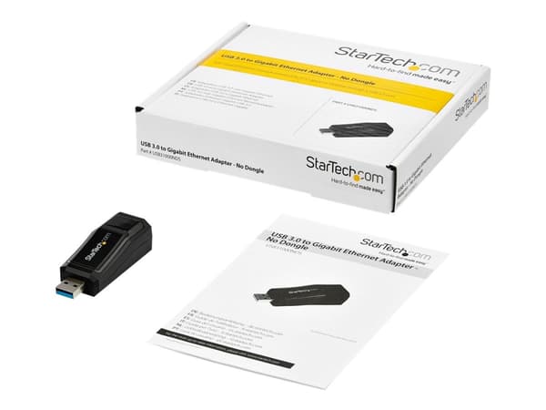 StarTech.com USB 3.0 to Gigabit Ethernet NIC Network Adapter - 10/100/100 Mbps Network Adapter - USB to Ethernet LAN Adapter - USB to RJ45 (USB31000N