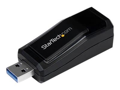 StarTech.com USB 3.0 to Gigabit Ethernet NIC Network Adapter - 10/100/100 Mbps Network Adapter - USB to Ethernet LAN Adapter - USB to RJ45 (USB31000N Sort