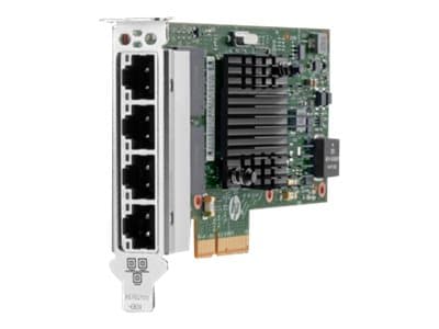 HPE 366T - Nettverksadapter - PCIe 2.1 x4 lav profil - Gigabit Ethernet x 4 - for Edgeline e920; ProLiant DL360 Gen10 Aluminium, Grønn