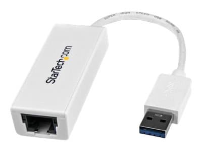 StarTech.com USB 3.0 Gigabit Ethernet -verkkosovitin - 10/100/1000 verkkokortti - USB-RJ45 LAN-sovitin kannettavaan tietokoneeseen tai MacBookiin (US Valkoinen