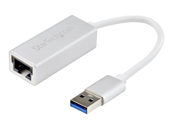 StarTech.com USB 3.0 - Gigabit-verkkosovitin - hopea - tyylikäs alumiininen muotoilu MacBookille, Chromebookille tai tabletille - natiivit ajurituki