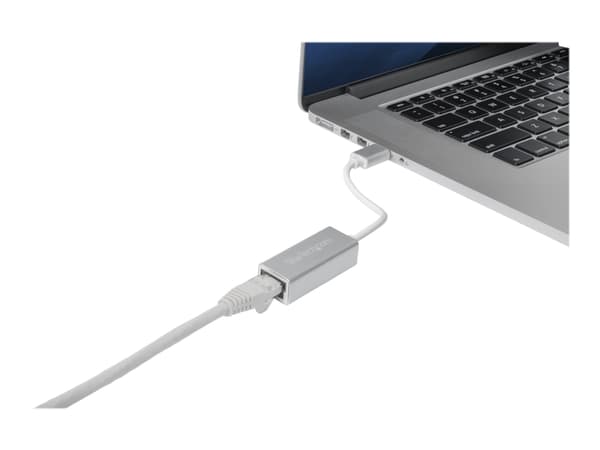 StarTech.com USB 3.0 - Gigabit-verkkosovitin - hopea - tyylikäs alumiininen muotoilu MacBookille, Chromebookille tai tabletille - natiivit ajurituki