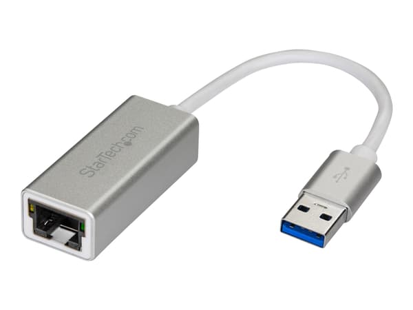 StarTech.com USB 3.0 - Gigabit-verkkosovitin - hopea - tyylikäs alumiininen muotoilu MacBookille, Chromebookille tai tabletille - natiivit ajurituki