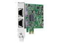 Miniatyrbild 2 av 5: HPE 332T - Nätverksadapter - PCIe 2.0 låg profil - Gigabit Ethernet x 2 - för ProLiant DL360e Gen8, DL360p Gen8, DL385p Gen8, ML350e Gen8, ML350p Gen
