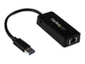 Miniatyrbild 2 av 5: StarTech.com USB 3.0 Ethernet Adapter - USB 3.0 Network Adapter NIC with USB Port - USB to RJ45 - USB Passthrough (USB31000SPTB) - Nätverksadapter -