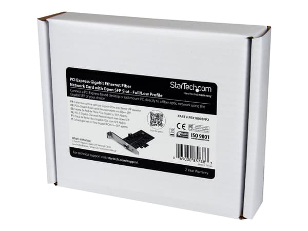 StarTech.com PEX1000SFP2 nettverkskort Intern Fiber 2000 Mbit/s