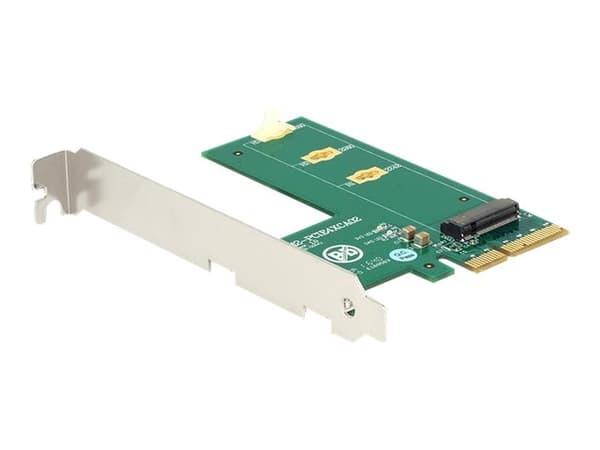 Delock PCI Express x4 Card > 1 x internal NVMe M.2 Key M - Diskkontroller - 1 Kanal - M.2 Card - PCIe 3.0 x4 Grønn, Hvit