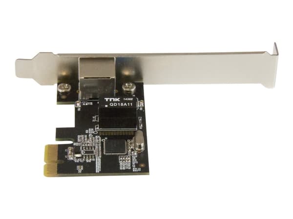 StarTech.com Gigabit Ethernet Nätverkskort med 1 port - PCI Express, Intel I210 NIC - Nätverksadapter - PCIe låg profil - 1GbE - 1000Base-T - svart