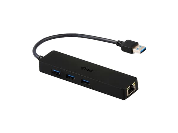 i-tec Advance U3GL3SLIM, Musta, VIA VL813, ASIX AS88179, 123 mm, 29 mm, 19 mm, 50 g