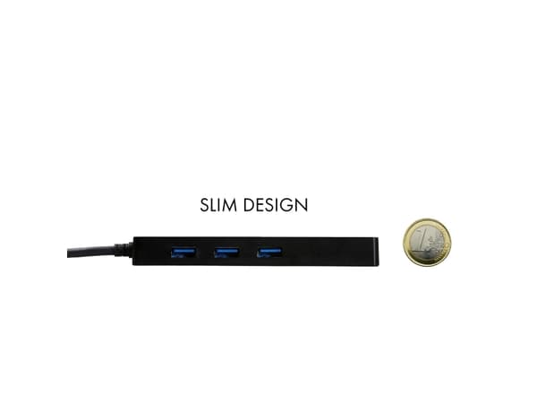 i-tec Advance U3GL3SLIM, Musta, VIA VL813, ASIX AS88179, 123 mm, 29 mm, 19 mm, 50 g