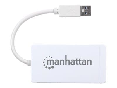 Manhattan 507578, USB 3.2 Gen 1 (3.1 Gen 1) Typ-A, IEEE 802.1Q, IEEE 802.1p, IEEE 802.3, IEEE 802.3ab, IEEE 802.3az, IEEE 802.3u, Hvid, RJ-45, USB 3.