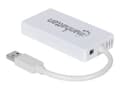 Miniatyrbild 4 av 5: Manhattan 507578, USB 3.2 Gen 1 (3.1 Gen 1) Typ-A, IEEE 802.1Q, IEEE 802.1p, IEEE 802.3, IEEE 802.3ab, IEEE 802.3az, IEEE 802.3u, Hvid, RJ-45, USB 3.