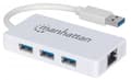 Miniatyrbild 5 av 5: Manhattan 507578, USB 3.2 Gen 1 (3.1 Gen 1) Typ-A, IEEE 802.1Q, IEEE 802.1p, IEEE 802.3, IEEE 802.3ab, IEEE 802.3az, IEEE 802.3u, Hvid, RJ-45, USB 3.