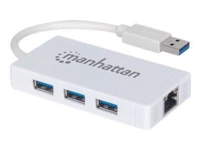Manhattan 507578, USB 3.2 Gen 1 (3.1 Gen 1) Typ-A, IEEE 802.1Q, IEEE 802.1p, IEEE 802.3, IEEE 802.3ab, IEEE 802.3az, IEEE 802.3u, Hvid, RJ-45, USB 3.