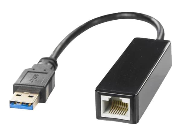 DELTACO USB3-GIGA5 - Nätverksadapter - USB 3.0 - Gigabit Ethernet - svart Svart