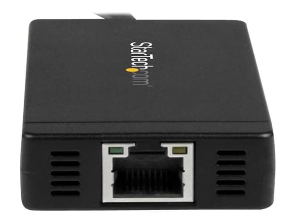 StarTech.com USB-C-hubb med 3 portar och Gigabit Ethernet - USB-C till 3x USB-A - USB 3.0 - strömadapter medföljer - Hubb - 3 x SuperSpeed USB 3.0 +