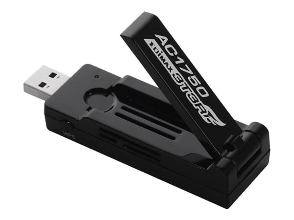 Edimax EW-7833UAC - Nettverksadapter - USB 3.0 - Wi-Fi 5 Sort
