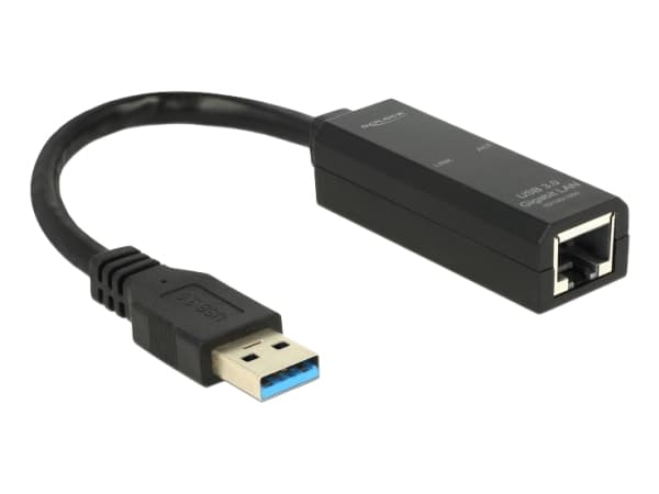 Delock Adapter USB 3.0 > Gigabit LAN 10/100/1000 Mb/s - Nettverksadapter - USB 3.0 - Gigabit Ethernet