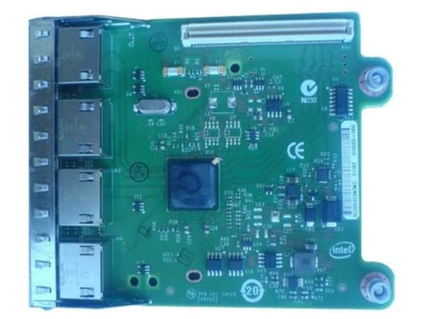 Intel I350 QP - Nettverksadapter - PCIe - Gigabit Ethernet x 4 - for PowerEdge R620, R720, R720xd, R820, R920; PowerVault NX3200, NX3300; Precision R