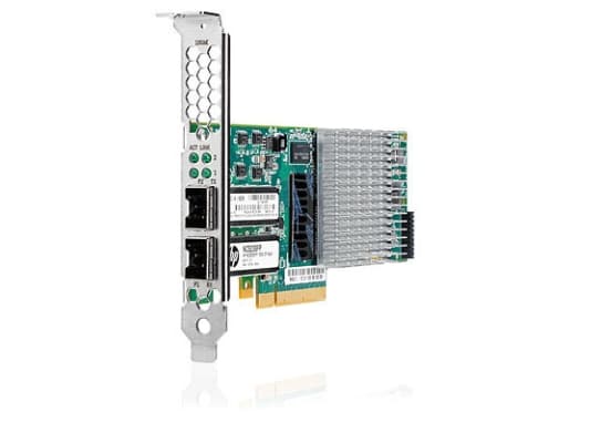 HPE 571SFP+ - Nettverksadapter - PCIe 2.0 x8 lav profil - 10 Gigabit SFP+ x 2 - for Apollo pc40, sx40; ProLiant DL360p Gen8, DL380p Gen8, DL388p Gen8