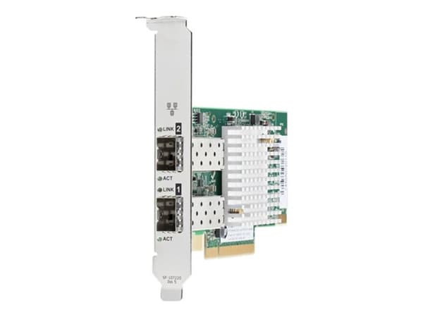 HPE 571SFP+ - Nettverksadapter - PCIe 2.0 x8 lav profil - 10 Gigabit SFP+ x 2 - for Apollo pc40, sx40; ProLiant DL360p Gen8, DL380p Gen8, DL388p Gen8